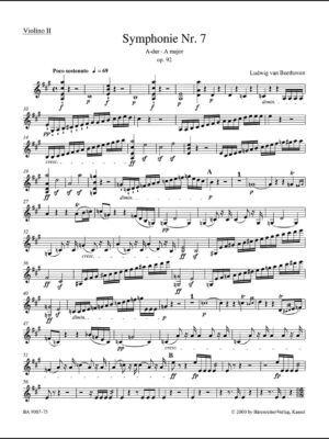 Symphony no. 7 in A major op. 92