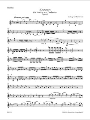 Concerto for Violin and Orchestra in D major op. 61