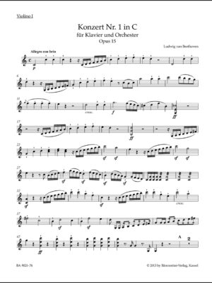 Concerto for Pianoforte and Orchestra no. 1 in C major op. 15