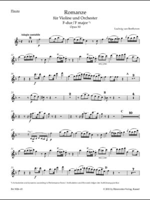 Romances for Violin and Orchestra in F major and G major op. 50, 40
