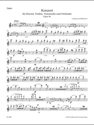 Concerto for Pianoforte, Violin, Violoncello and Orchestra in C major op. 56 "Triple Concerto"