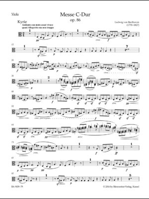 Mass in C major op. 86