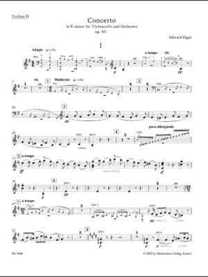 Concerto for Violoncello and Orchestra in E minor op. 85