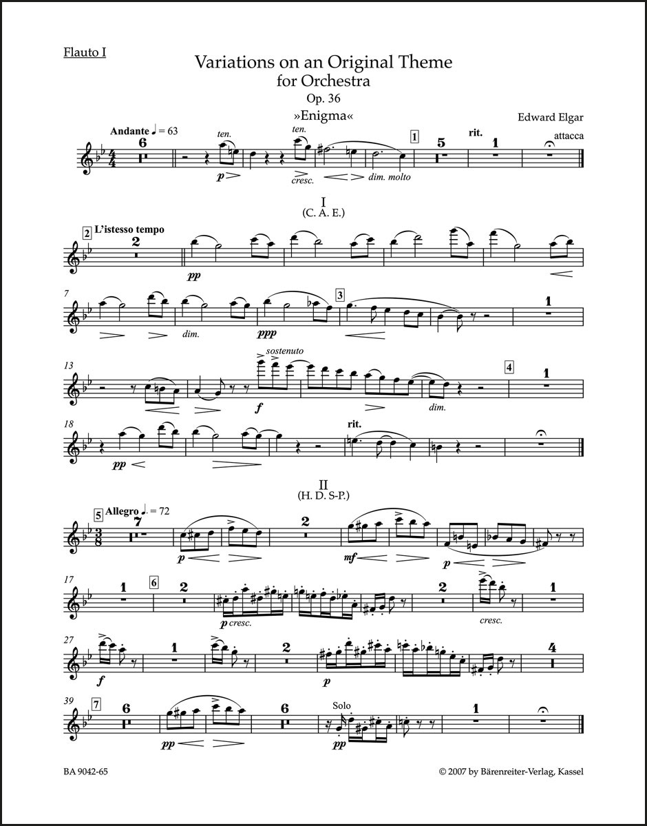 Variations on an Original Theme for Orchestra op. 36 "Enigma"