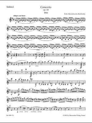 Concerto for Violin and Orchestra in E minor op. 64