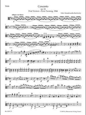 Concerto for Violin and Orchestra in E minor op. 64