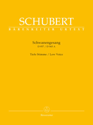 Schwanengesang. Thirteen lieder on poems by Rellstab and Heine D 957 / "Die Taubenpost" D 965 A Low Voice