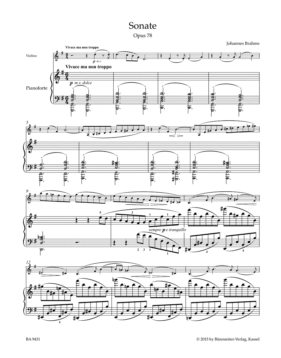 Sonata for Violin and Piano in G major op. 78 - Image 2