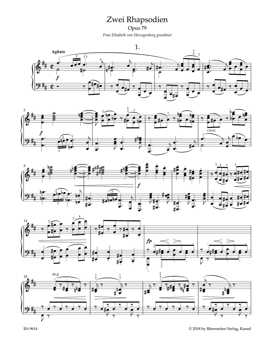Two Rhapsodies for Piano op. 79 - Image 2