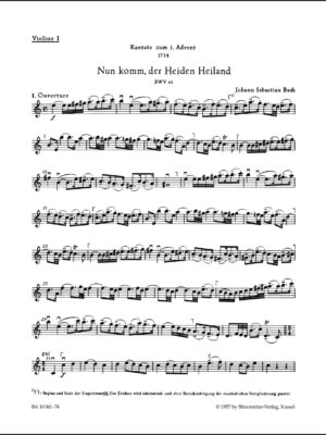 Nun komm, der Heiden Heiland BWV 61