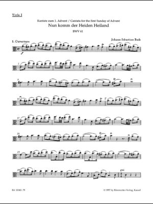 Nun komm, der Heiden Heiland BWV 61