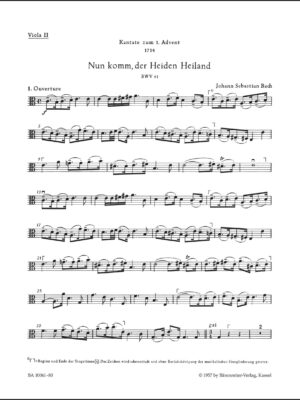 Nun komm, der Heiden Heiland BWV 61