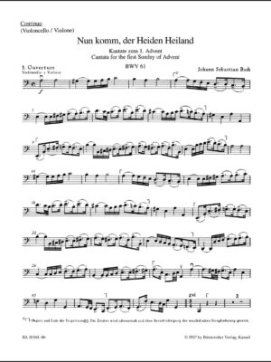 Nun komm, der Heiden Heiland BWV 61