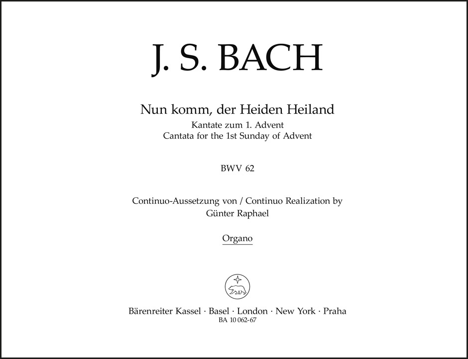 Nun komm, der Heiden Heiland BWV 62