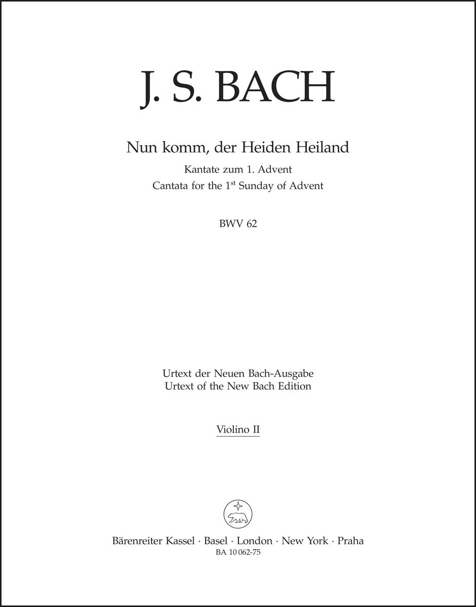Nun komm, der Heiden Heiland BWV 62