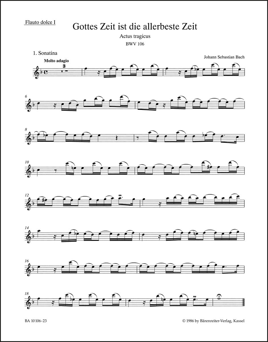 Mighty God, His time is ever best BWV 106 "Actus tragicus"