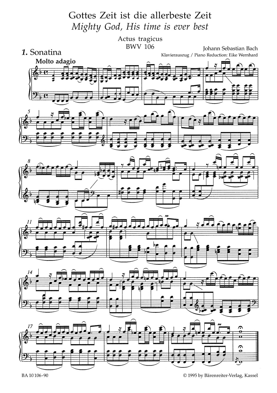 Mighty God, His time is ever best BWV 106 "Actus tragicus" - Image 2