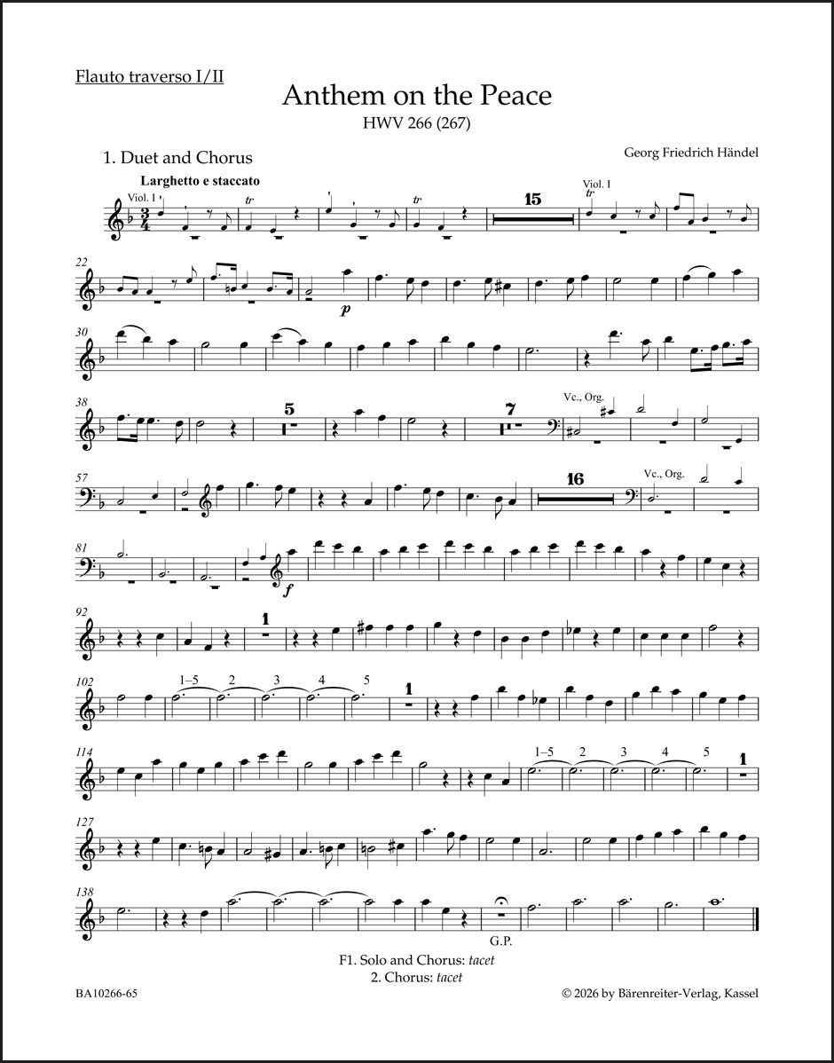 Anthem on the Peace HWV 266 (267)