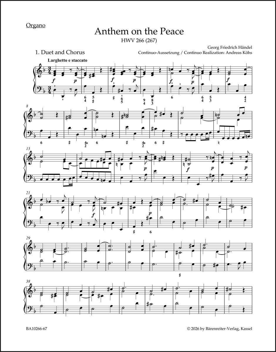 Anthem on the Peace HWV 266 (267)