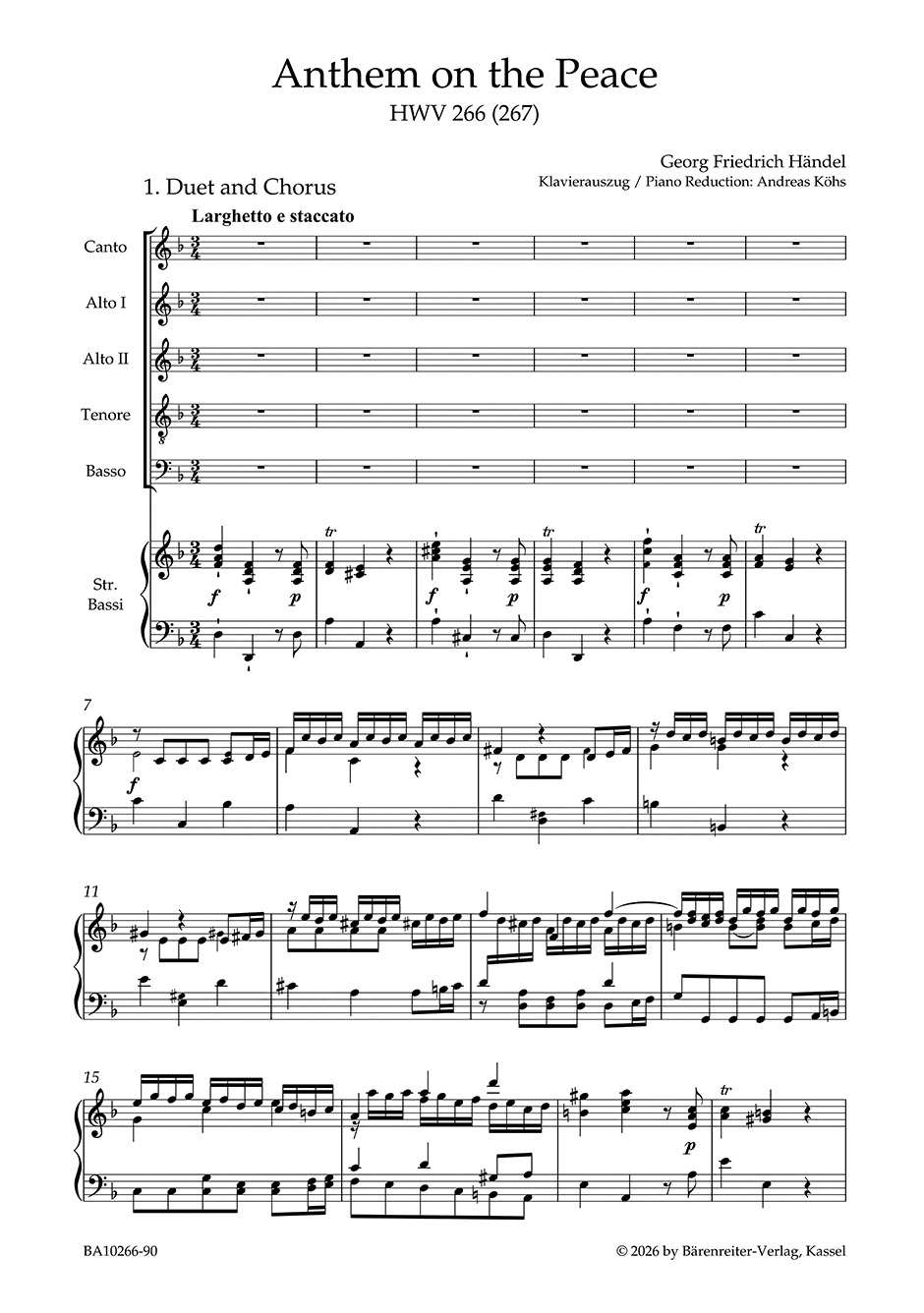 Anthem on the Peace HWV 266 (267) - Image 2