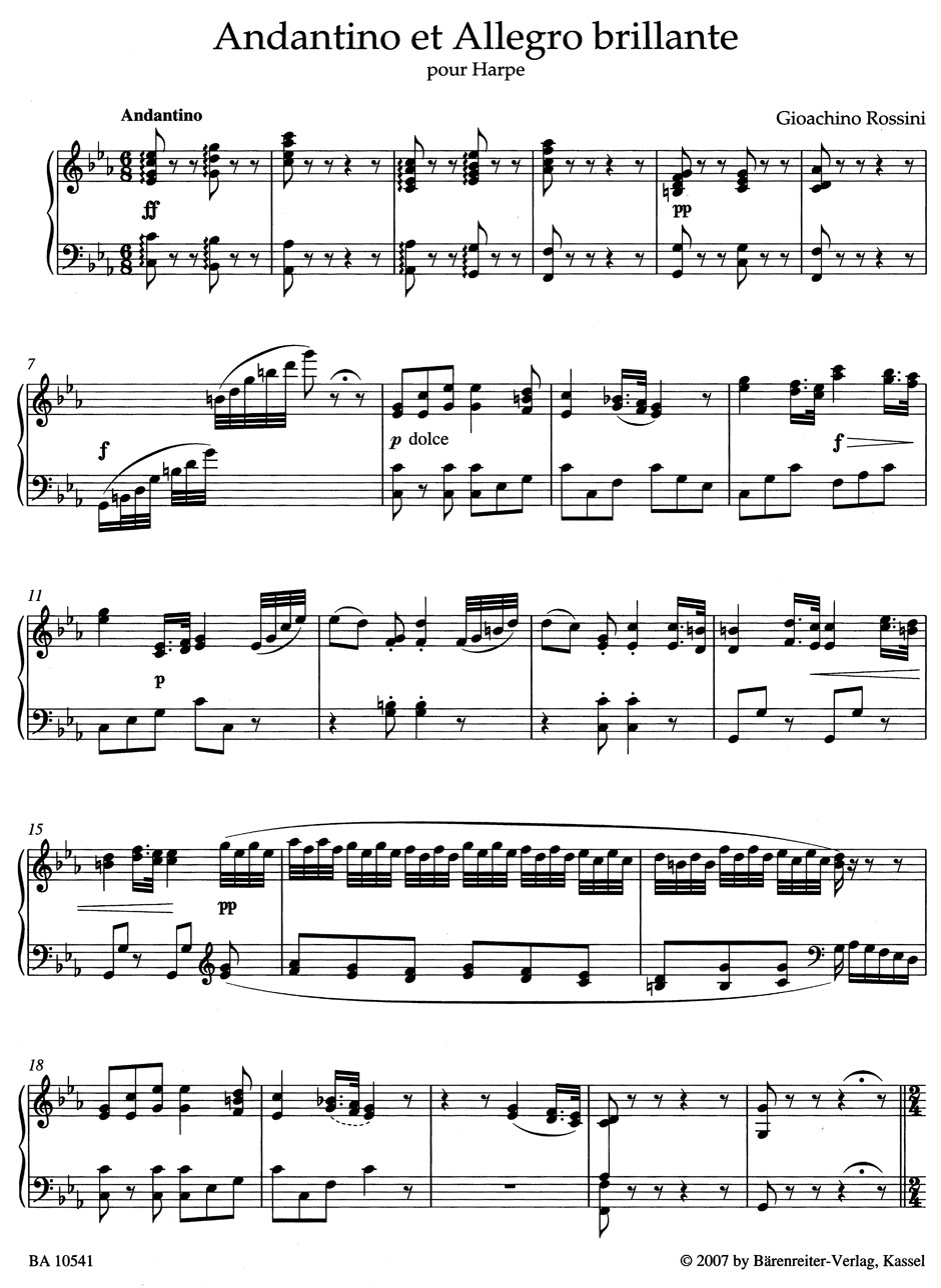 Andantino et Allegro brillante pour Harpe - Image 2