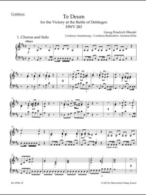 Te Deum for the Victory at the Battle of Dettingen HWV 283