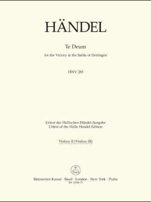 Te Deum for the Victory at the Battle of Dettingen HWV 283