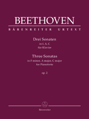 Three Sonatas for Piano in F minor, A major, C major op. 2