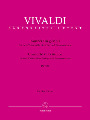 Concerto for two Violoncellos, Strings and Basso continuo in G minor RV 531