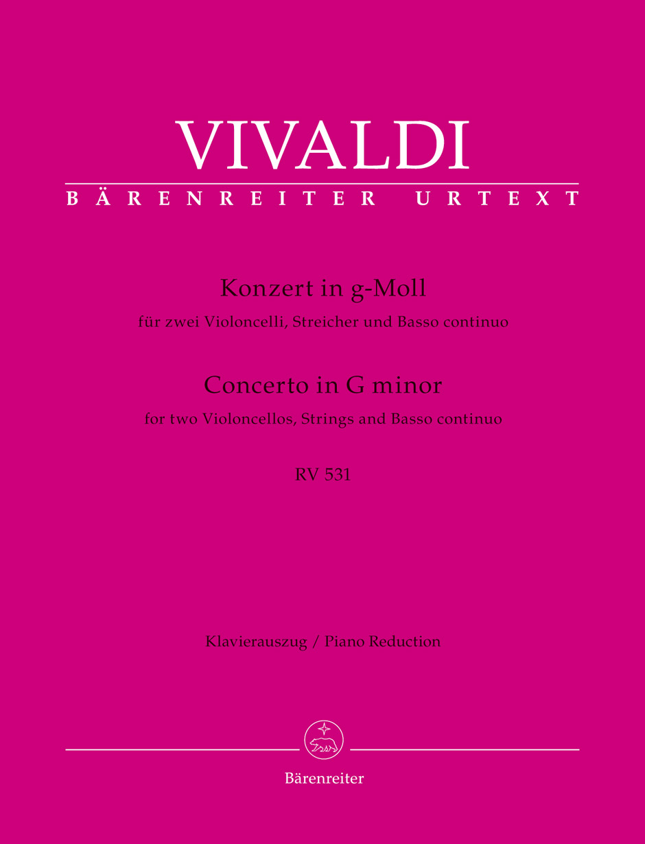 Concerto for two Violoncellos, Strings and Basso continuo in G minor RV 531