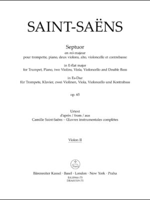 Septuor for Trumpet, Piano, two Violins, Viola, Violoncello and Double Bass in E-flat major op. 65