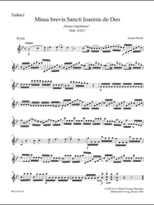 Missa brevis Sancti Joannis de Deo Hob. XXII:7 "Little Organ Mass"