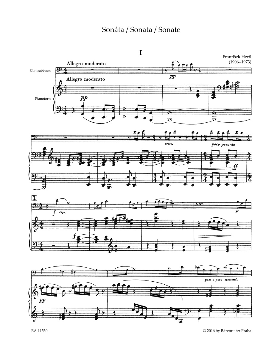 Sonata for Double Bass and Piano - Image 2