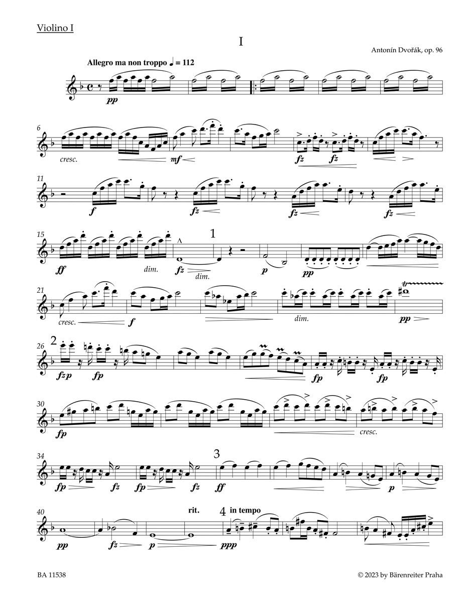 String Quartet no. 12 in F major op. 96 "American Quartet" - Image 2