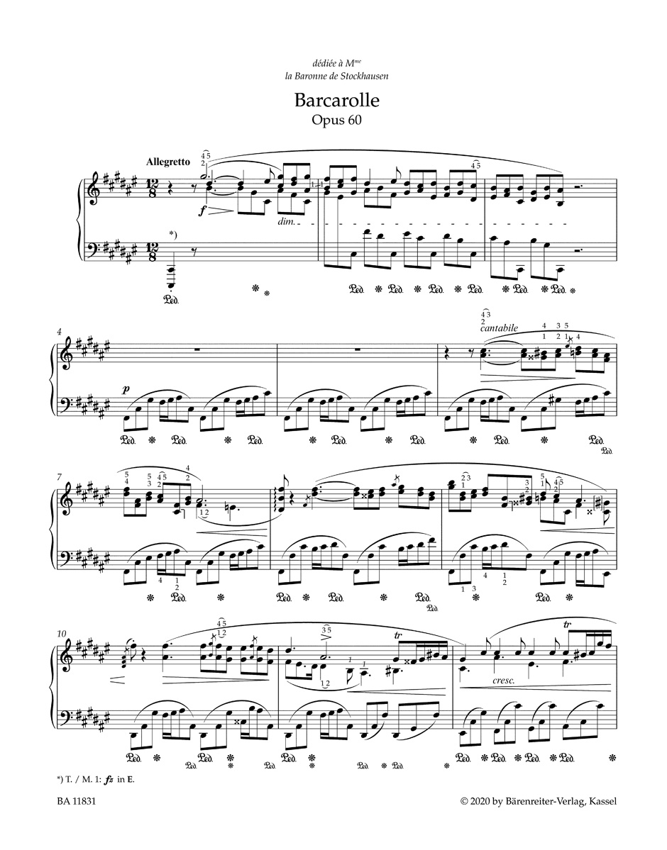 Barcarolle for Piano in F-sharp major op. 60 - Image 2
