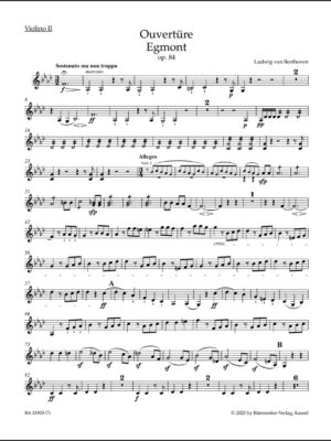 Overture "Egmont" for Orchestra op. 84