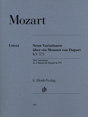 Nine Variations on a Minuet by Duport K. 573 (HN0190)