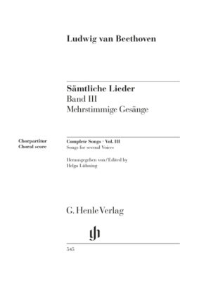 Complete Songs for several Voice, Volume III (HN0545)