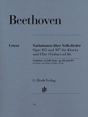 Variations on Folk Songs for Piano and Flute (Violin) ad lib. op. 105 and 107 (HN0716)