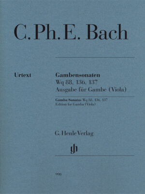 Gamba Sonatas Wq 88, 136, 137 (HN0990)
