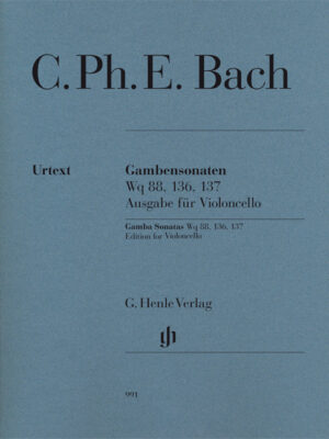 Gamba Sonatas Wq 88, 136, 137 (HN0991)