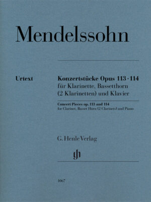 Concert Pieces op. 113 and 114 for Clarinet, Basset Horn (2 Clarinets) and Piano (HN1067)