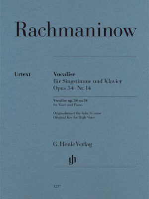 Vocalise op. 34 Nr. 14 for voice and piano (HN1237)