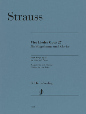 Four Songs op. 27 for Voice and Piano (HN1463)