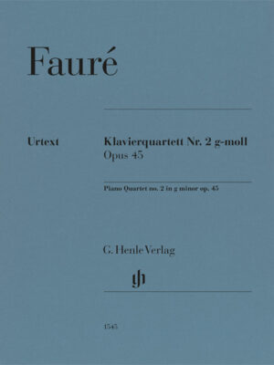Piano Quartet no. 2 g minor op. 45 (HN1545)
