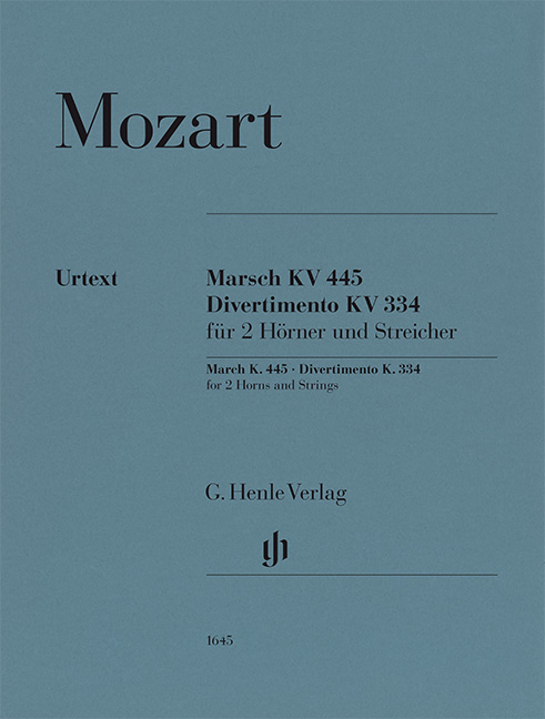 March K. 445 and Divertimento K. 334 (HN1645)
