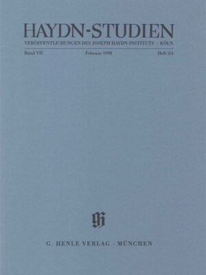 Haydn Studies Vol.7 No. 3/4 (HN2029)