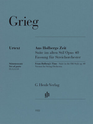 Holberg Suite op. 40 (string orchestra) (HN3322)