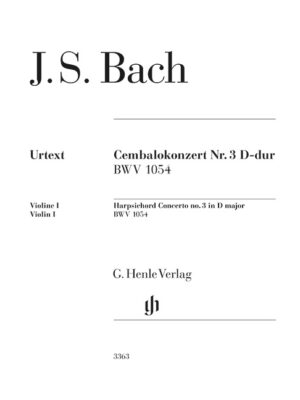 Harpsichord Concerto no. 3 in D major BWV 1054 (HN3363)