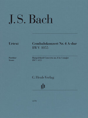 Bach Harpsichord Concerto no. 4 in A major BWV 1055 (HN3370)